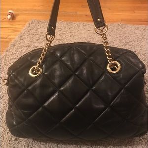 Michael Kors quilted black leather bag